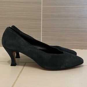 Vintage Suede Kitten Heels - Made in Italy